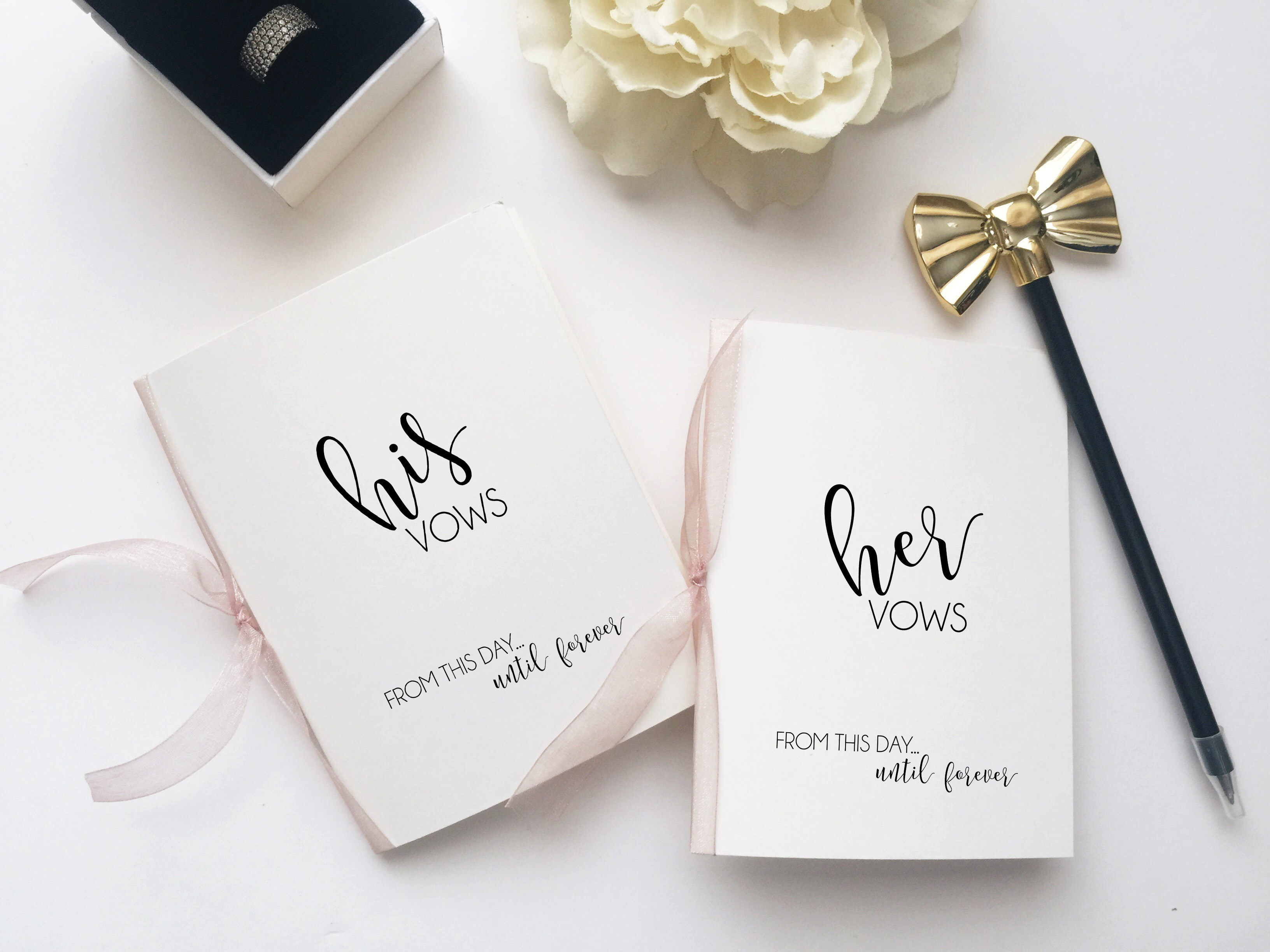 His And Hers Vows Card Booklet